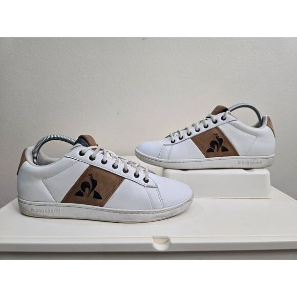 Le Coq Sportif Master Courtclassic Casual Trainers White Sneakers Men’s Size 9 - Picture 2 of 9